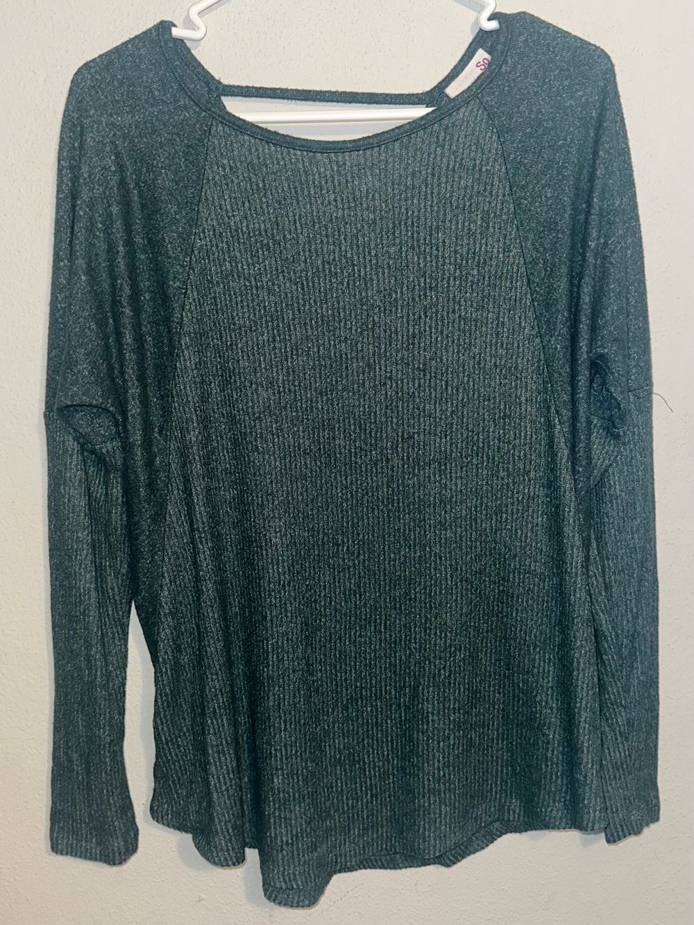 SO Green Long Sleeve Top